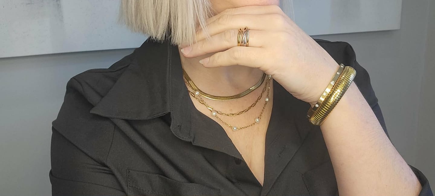 Customer photo review of Laney Pearl Necklace