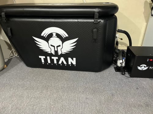 Customer photo review of Black Triumph Cold Plunge Tub + Chiller Bundle