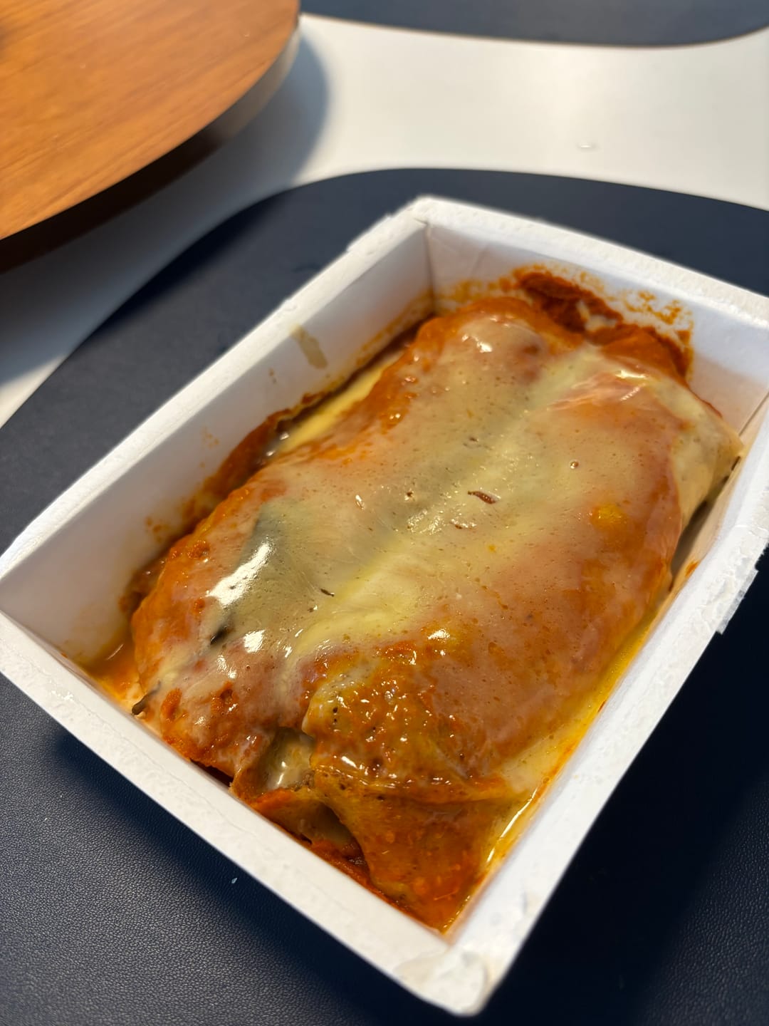 Customer photo review of Panqueca de Carne Moída ao Sugo com Queijo