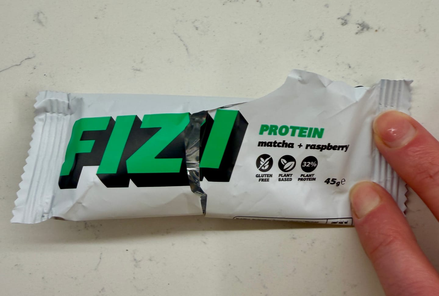 Customer photo review of Matcha + Raspberry