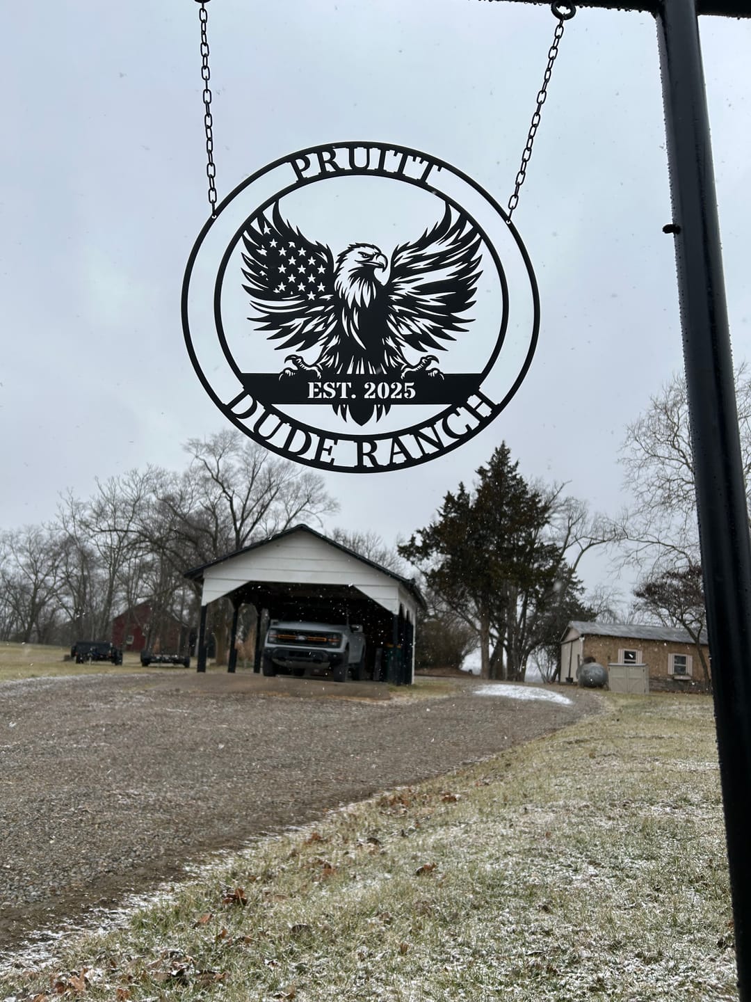 Customer photo review of American Eagle Metal Sign