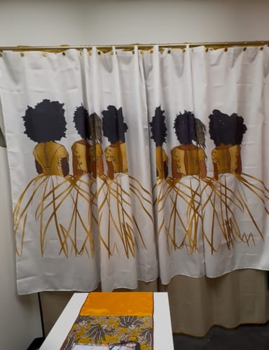 Customer photo review of Royal White Shower Curtain