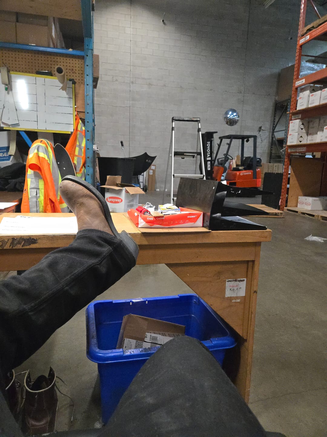 Customer photo review of Canada West Men's Boots 13" Work Western Unlined Steel Toe Boots
