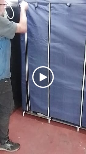 Customer video review of Guarda Roupa Dobrável Organizador Roupa Decoteam