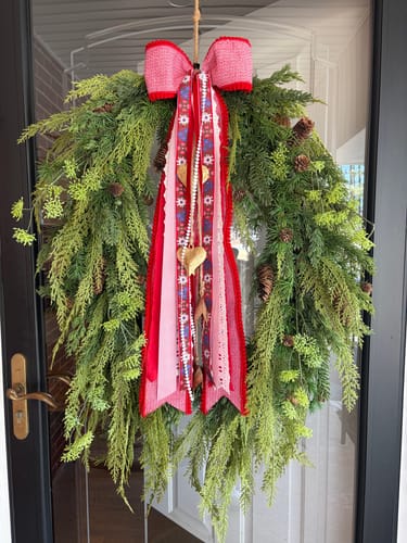 Customer photo review of Alpine Valentine Wreath Ribbon