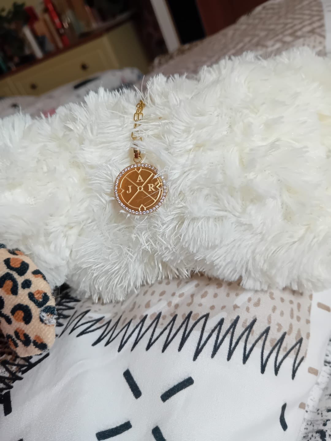 Customer photo review of Engravable Compass With Stones
