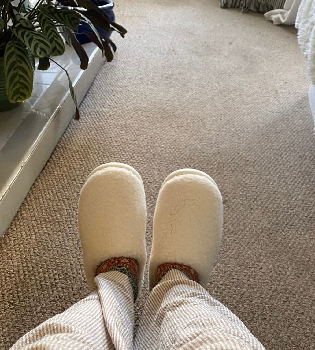 Customer photo review of Nordic Plush Slippers