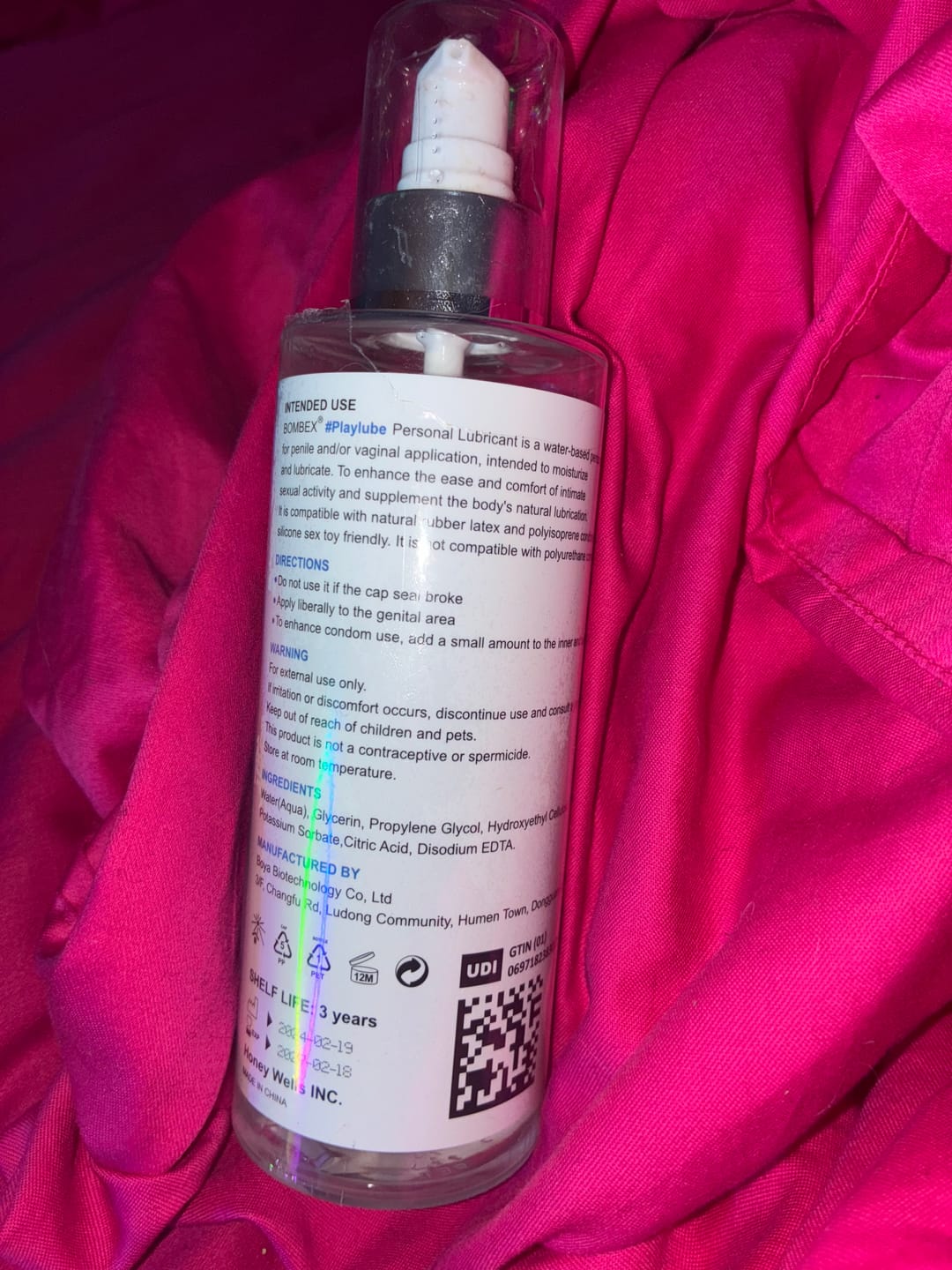 Customer photo review of BOMBEX Water Based Lube