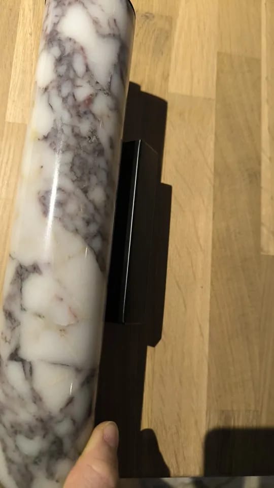 Customer photo review of Luminária de Parede Moderna Mármore Natural Neri