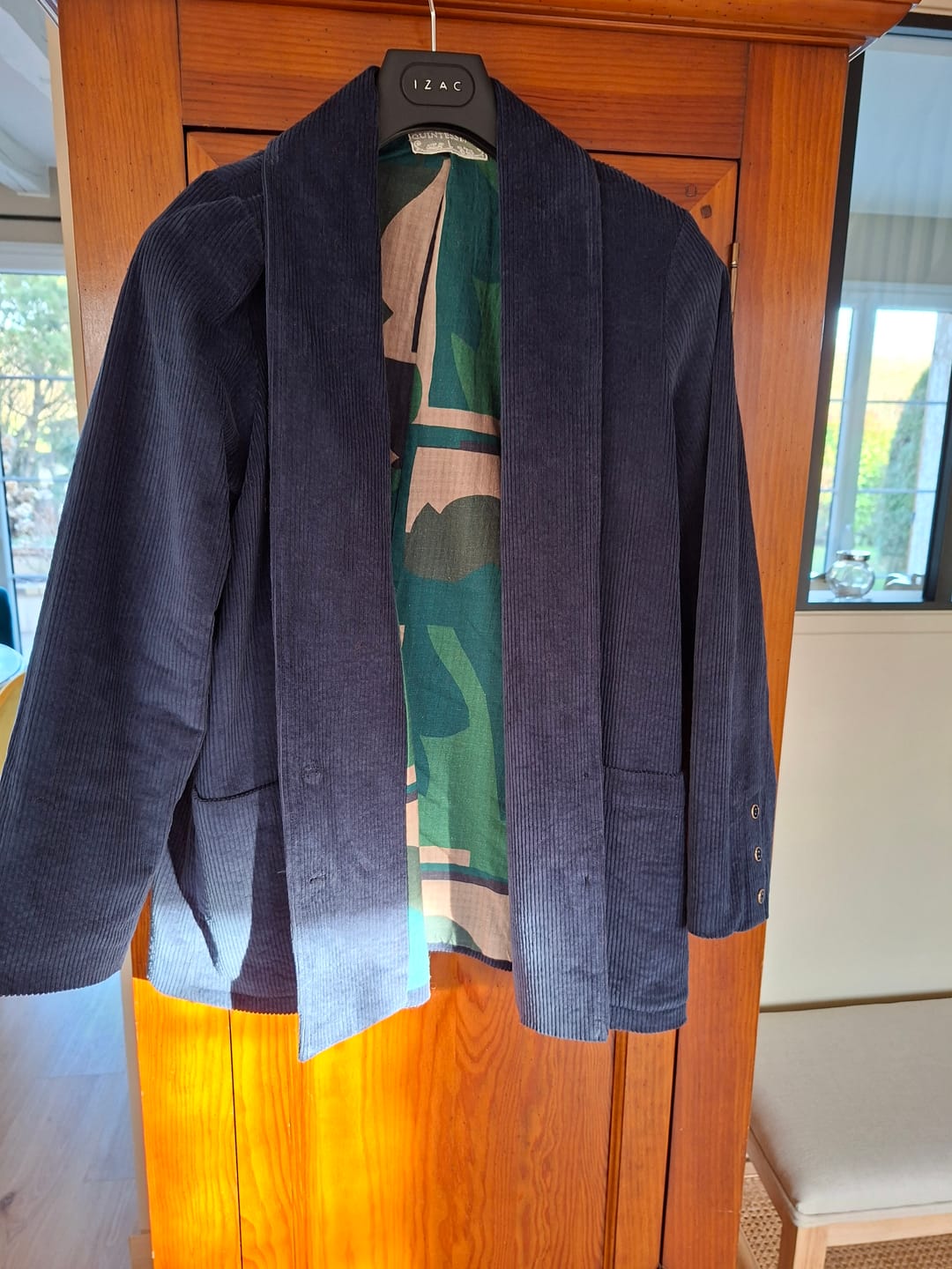 Customer photo review of Veste Faustine - velours côtelé bleu océan