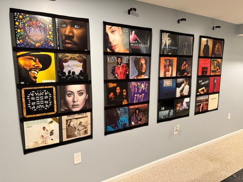 Customer photo review of 12" Vinyl Record Display Frame - LP Wall Storage