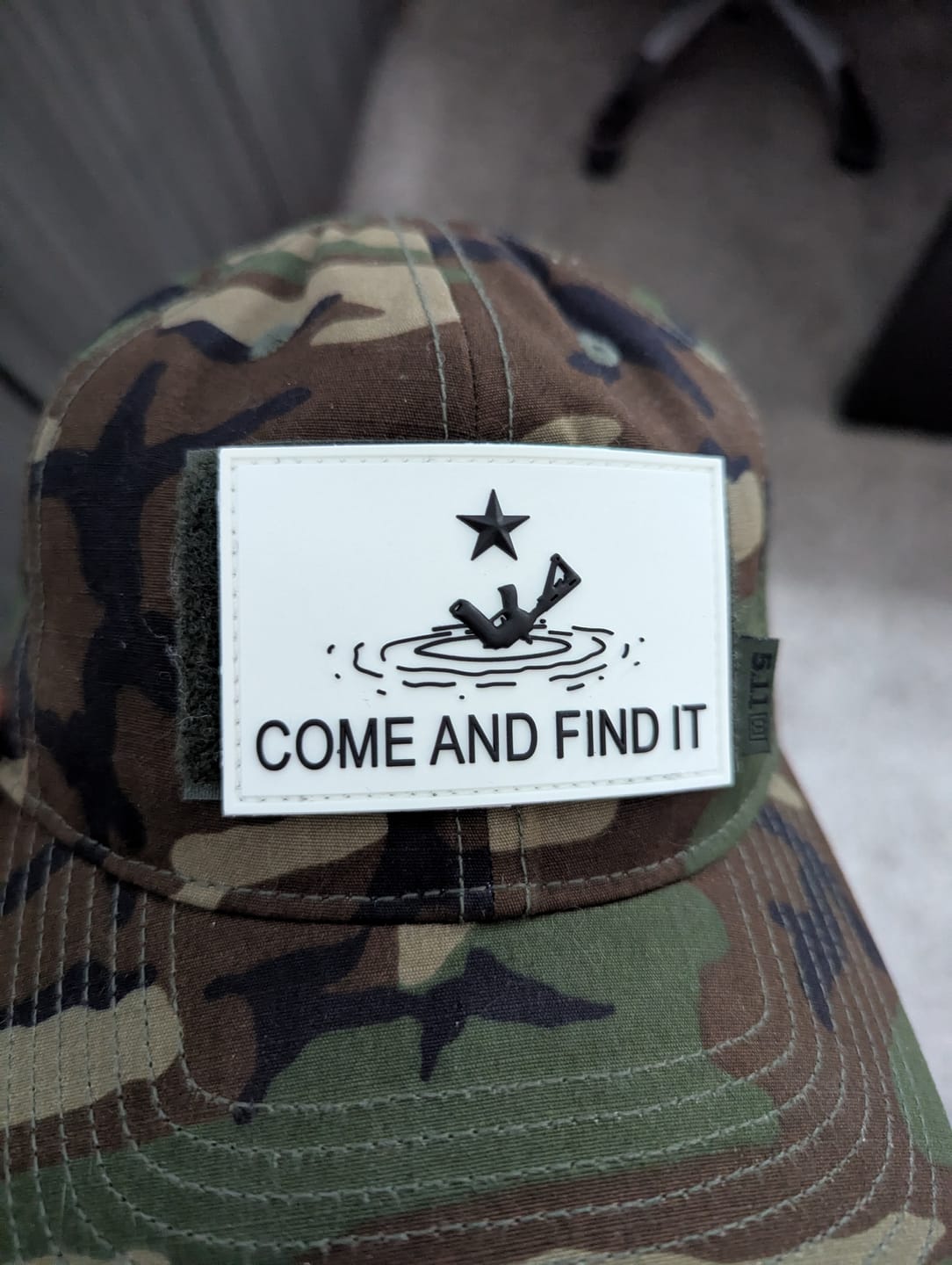 Customer photo review of Come And Find It Morale Patch (PVC)