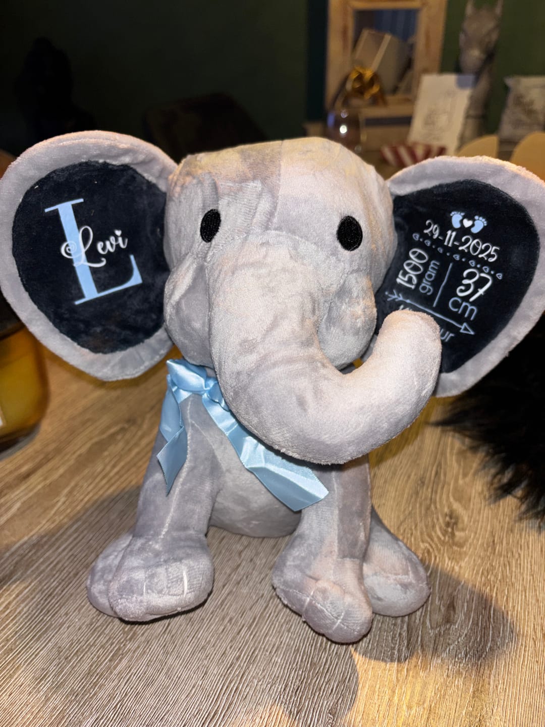 Customer photo review of Knuffelolifant - Baby-Knuffel