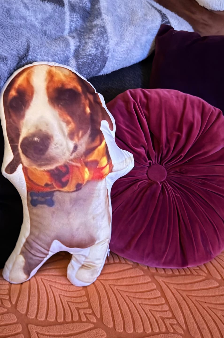Customer photo review of Pet Pillow Looks Like Your Pet, Customize Dog Shaped Pillow with Pet Photo - ThePetPillow