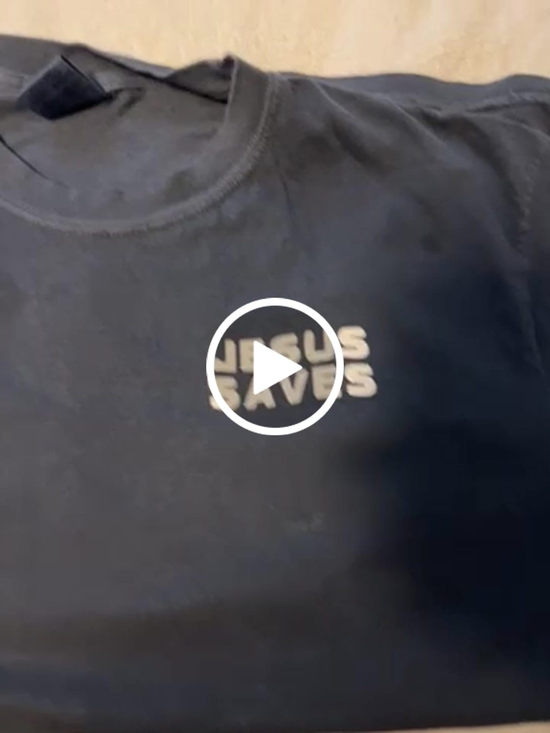 Customer video review of Jesus Saves Heavy Tee