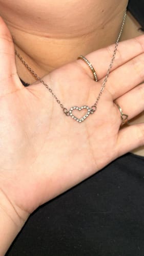 Customer photo review of ❤️ CrystalLove – Herz-Kette mit Zirkon
