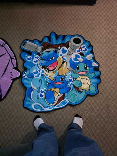 Customer photo review of Pokémon Water Squad Irregular Shaped Rug
