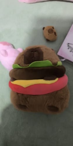 Customer photo review of Hamburger Capybara Plush Toy