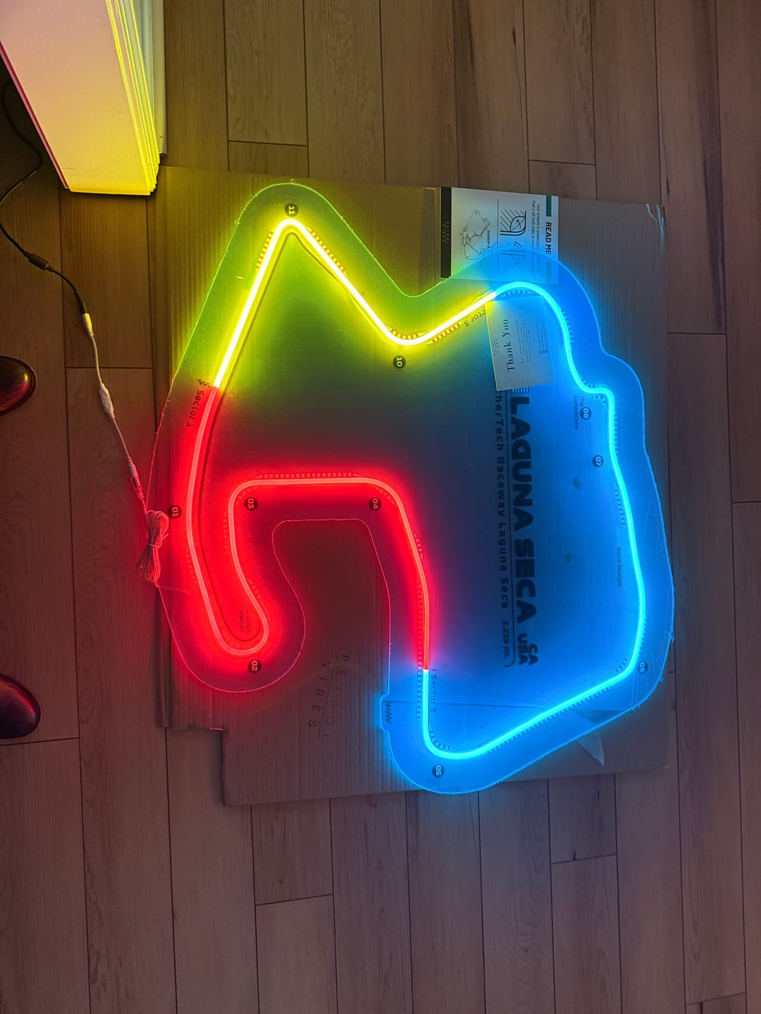 Customer photo review of Laguna Seca Raceway Neon Race Track