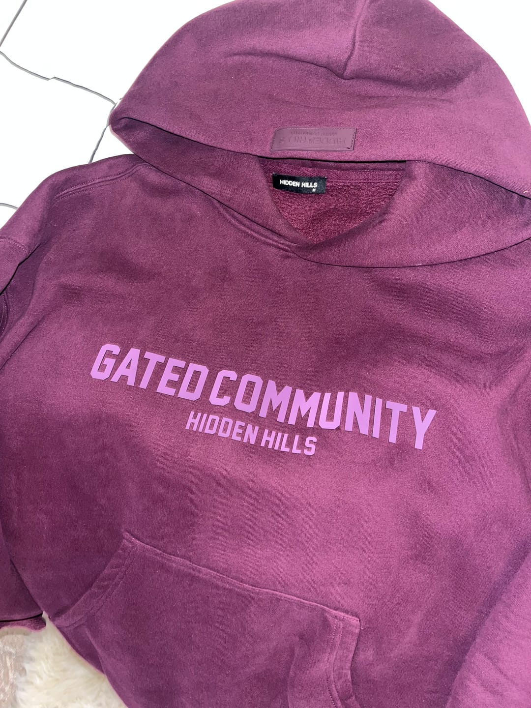 Customer photo review of BASICS HOODIE DARK PLUM