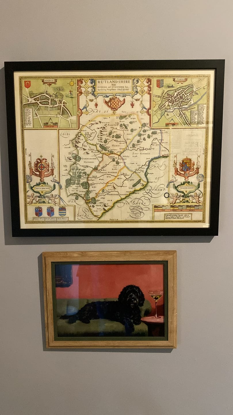 Customer photo review of Old Map of Rutland, 1611 by John Speed - Rutlandshire, Oakham, Edith Weston, Uppingham, Ketton, Stretton