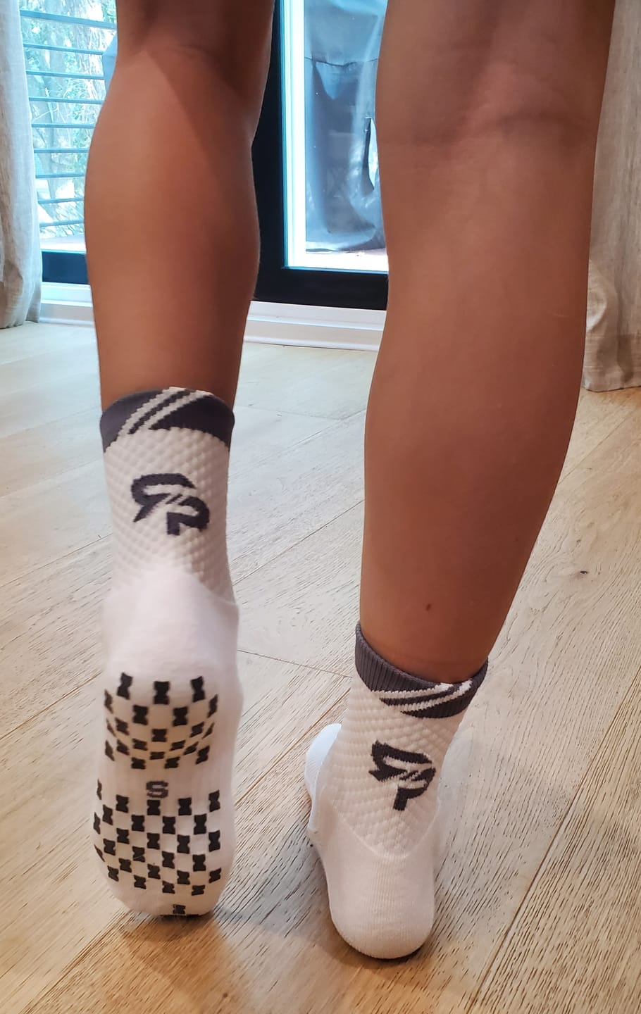 Customer photo review of 3 Pack of RTP ULTRAGRIP V2 Dual sided Non-slip Technology Socks