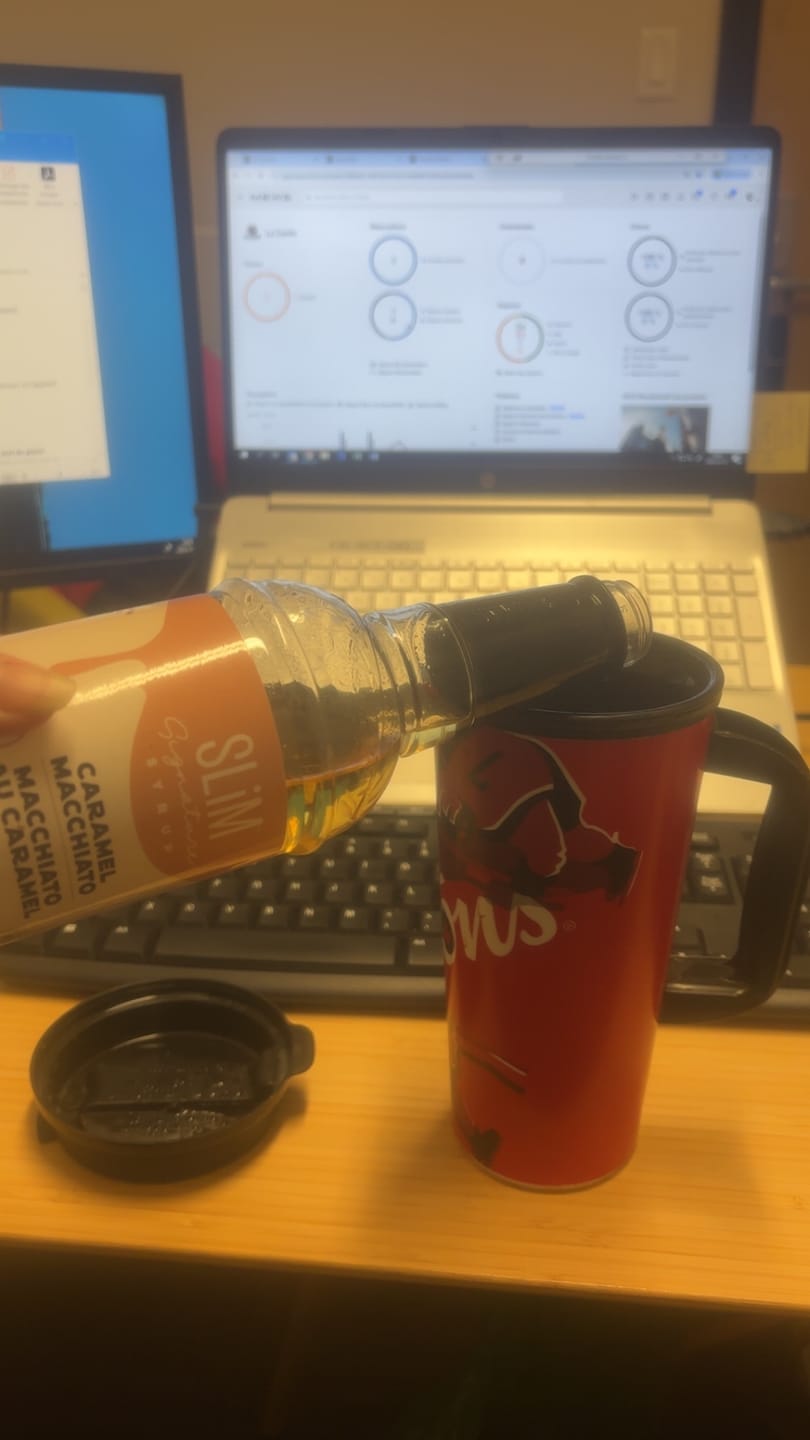 Customer photo review of Slim Syrups - Sugar Free Syrups - 750ml