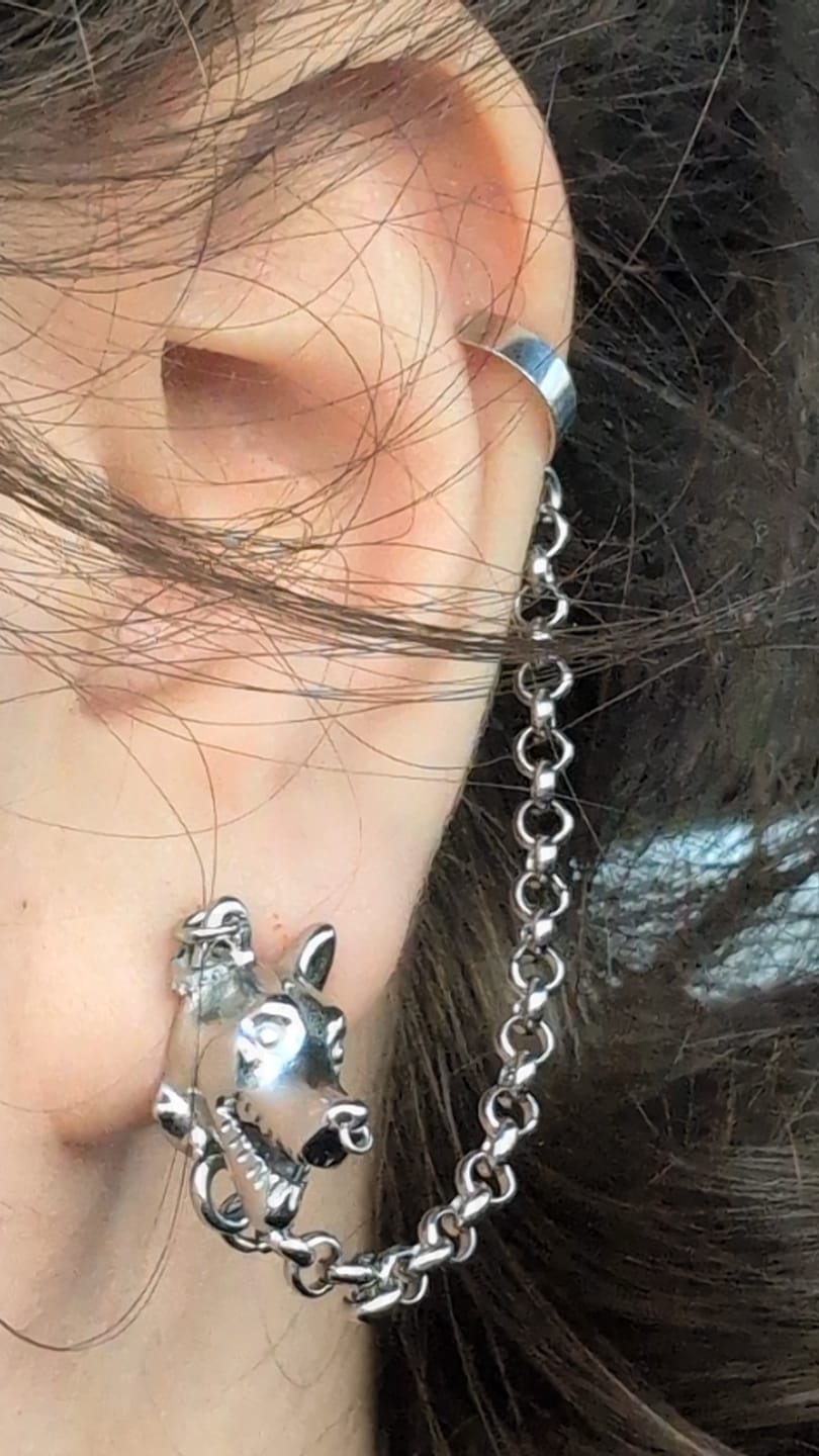 Customer photo review of HELLHOUND EARRING + CUFF
