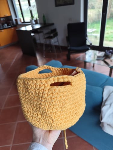 Customer photo review of CROCHET KIT BILLY BASKET