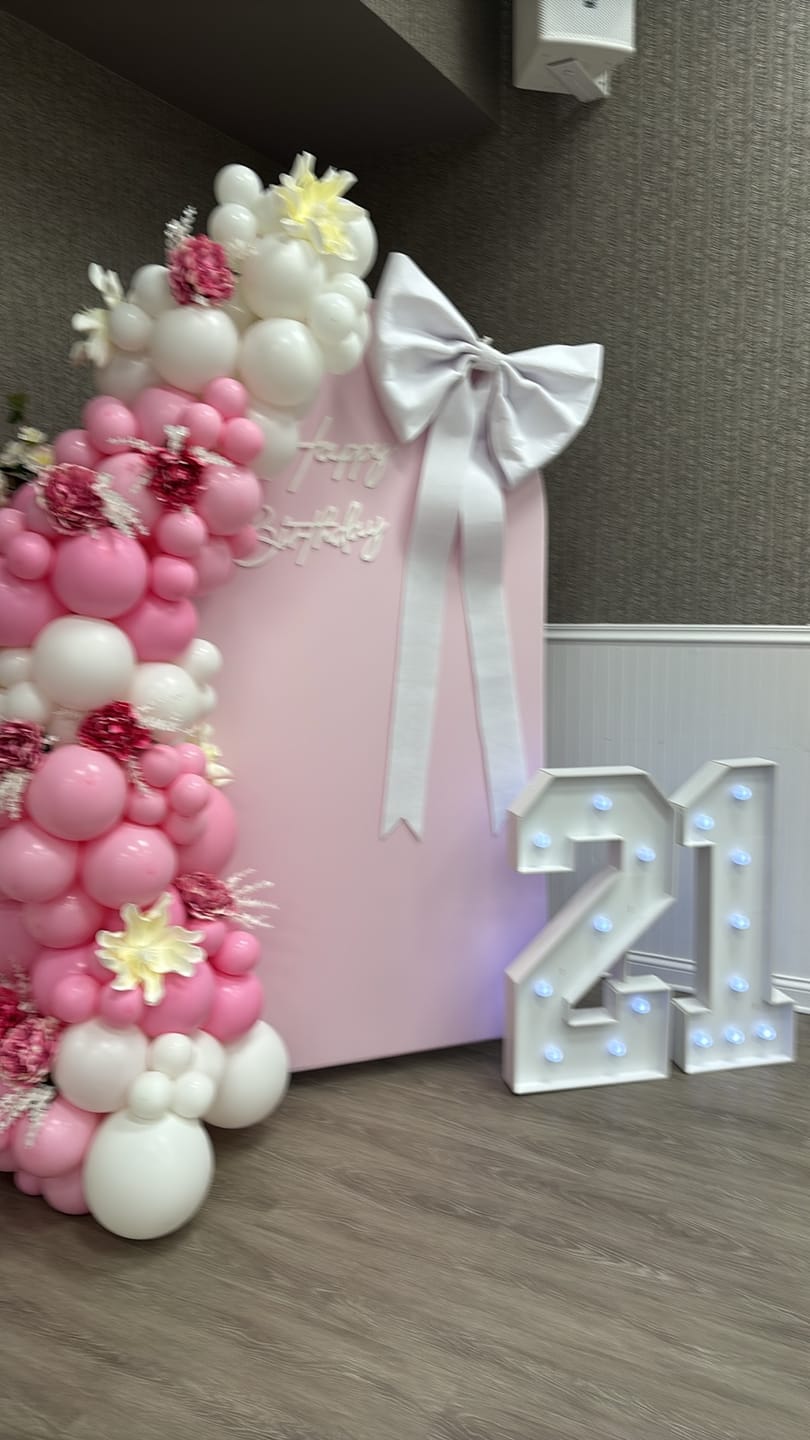 Customer photo review of Customization Birthday Wedding Baby Shower Bridal Decade Party Arch Backdrop Wall Cloth Cover