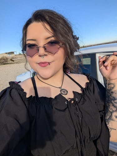 Customer photo review of Batty Eyeglasses