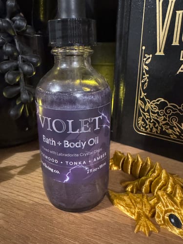 Customer photo review of Violet Bath & Body Oil
