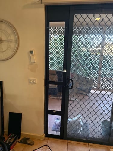 Customer photo review of Patio Pet Door Insert