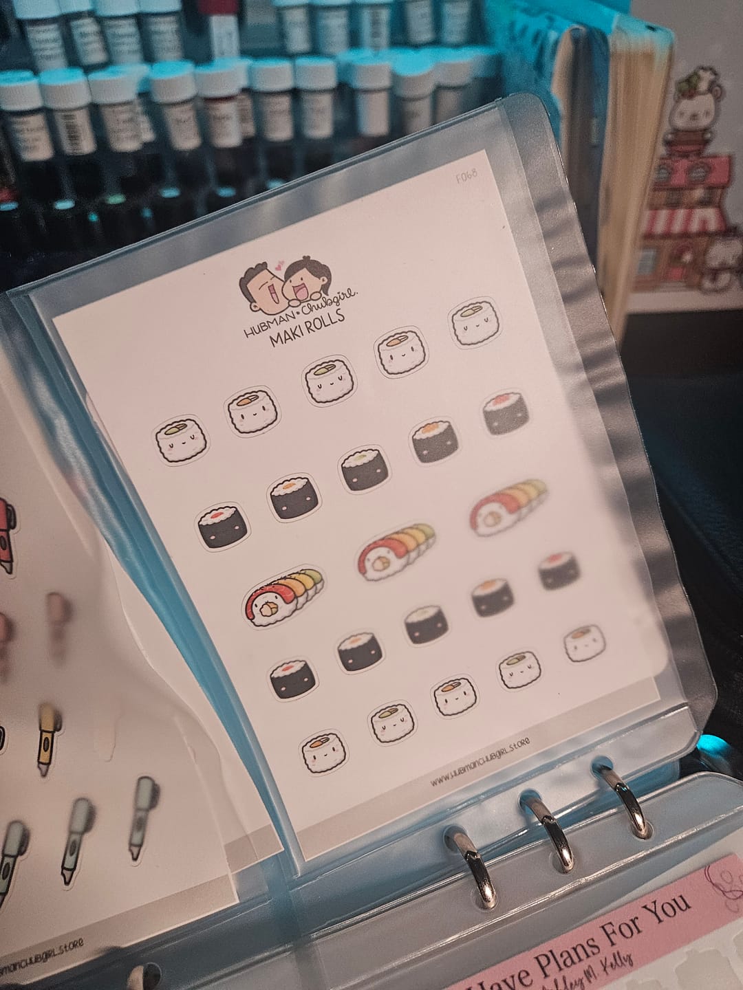 Customer photo review of Maki Rolls Planner Stickers