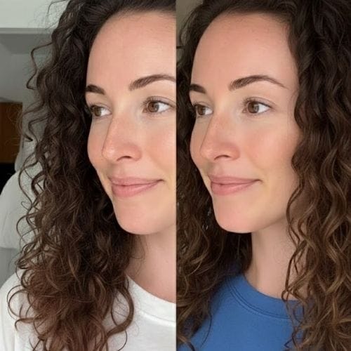 Customer photo review of Natural Eyelash Serum