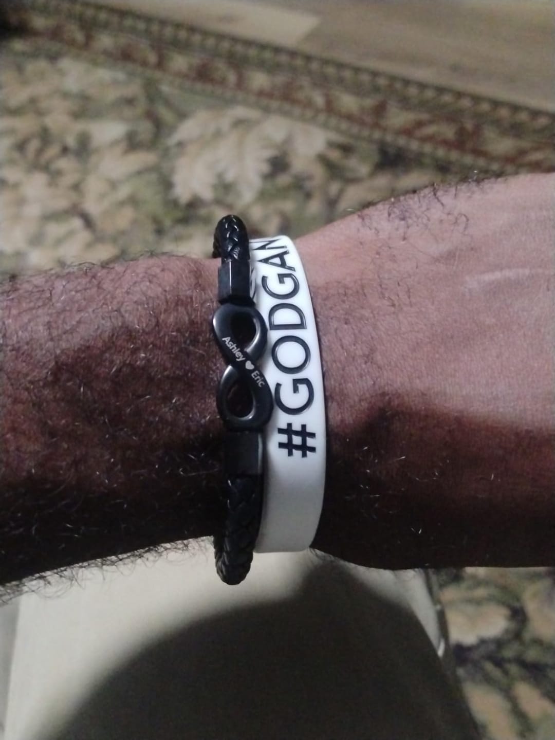 Customer photo review of "To My Man" Infinity Personalized Bracelet