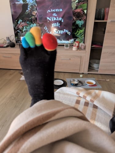 Customer photo review of 1 bis 10 Paar Zehen Socken Damen Herren Zehensocken Socken mit einzelnen bunten Zehen
