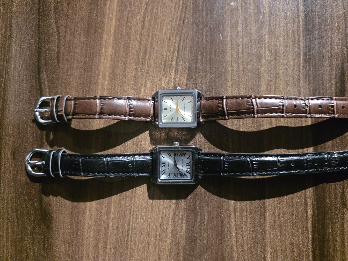 Customer photo review of Reloj Casio Tank Análogo LTP-V007L-7B1UDF Cuero Dial Plateado