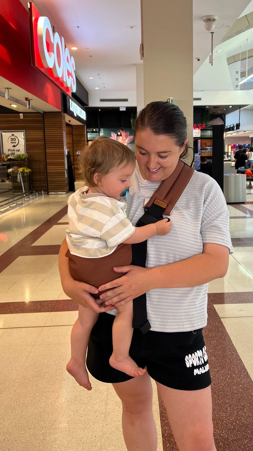 Customer photo review of POUCH™ TODDLER CARRIER