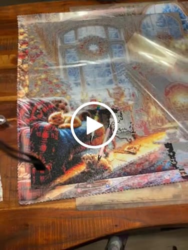 Customer video review of 5D Diamond Painting – Winterzauber im Kaminzimmer