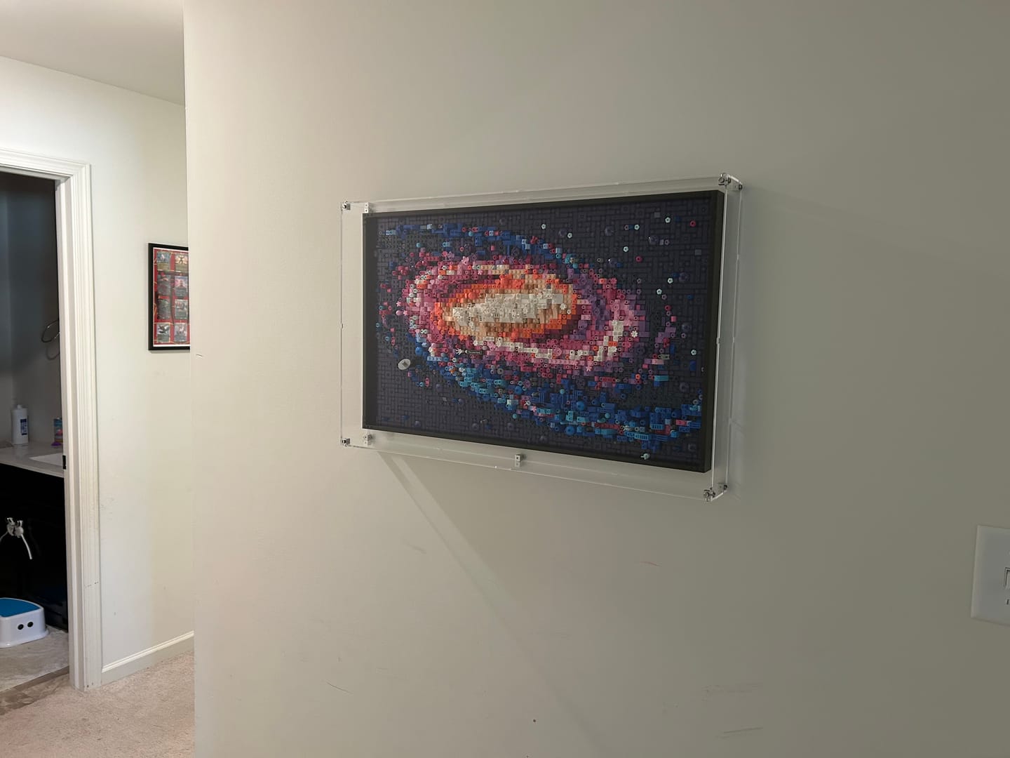 Customer photo review of Wall Mounted Display Case for LEGO® 31212 Art The Milky Way Galaxy