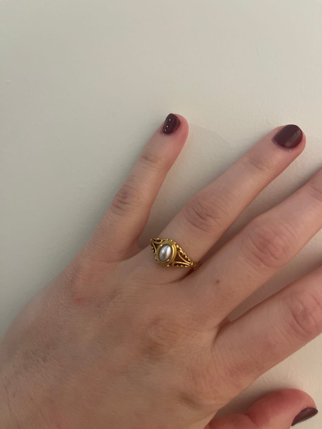 Customer photo review of Vintage Royal Pearl Ring