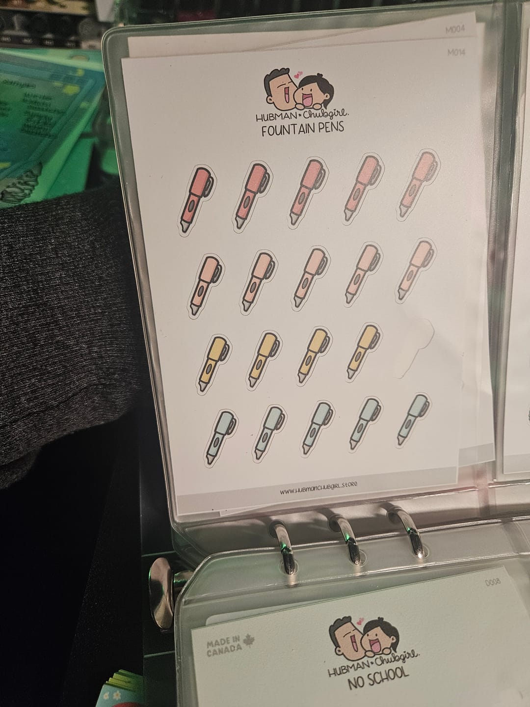 Customer photo review of Pink Fountain Pens Planner Stickers
