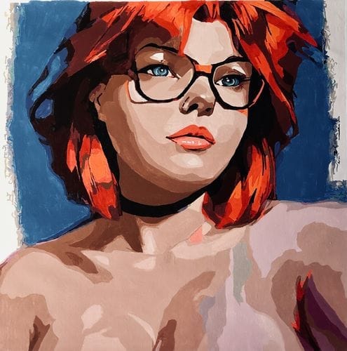 Customer photo review of Custom Portrait Paint By Numbers