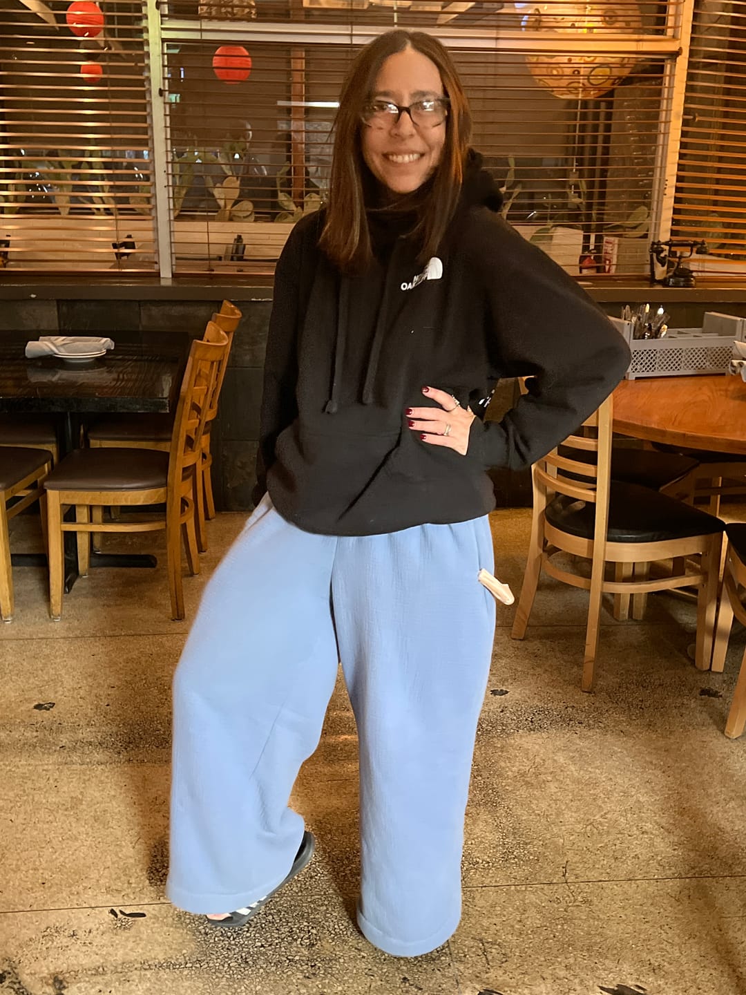 Customer photo review of Blanket Sweatpants - Blue
