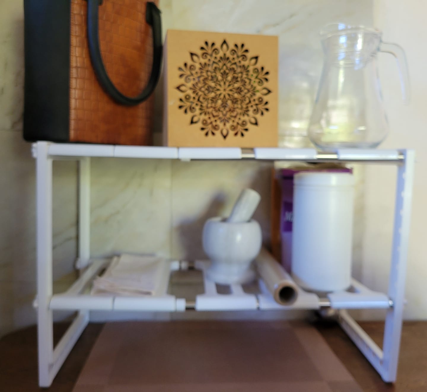 Customer photo review of Estante Rack Organizador Multiuso Cocina Baño Excelente