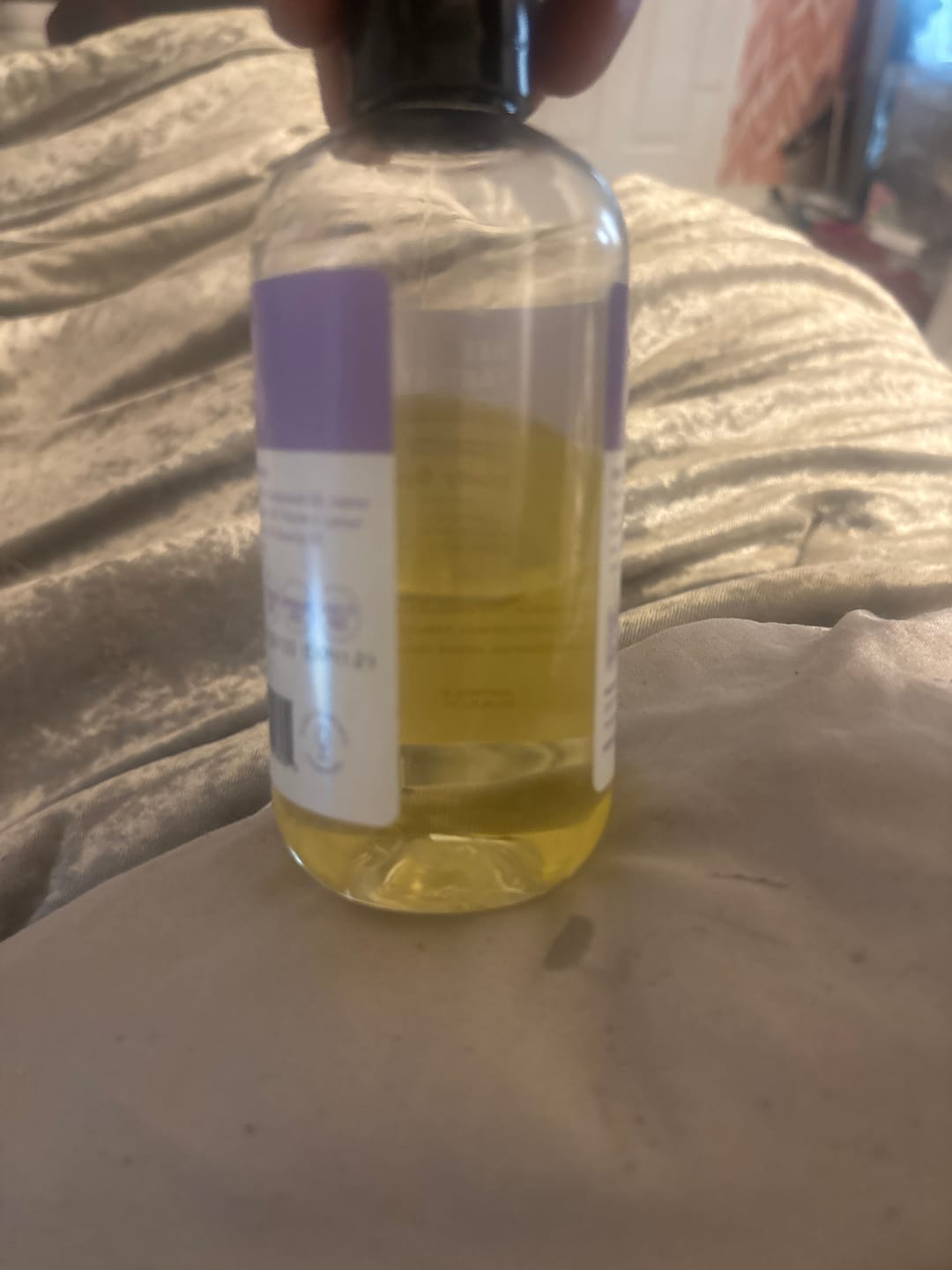 Customer photo review of Body Splash - Skin Smoothing Body Oil (Mental Reset – Lavender & Vanilla CALMING SPA SCENT)