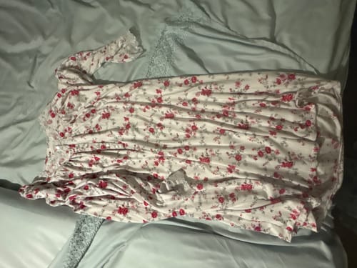 Customer photo review of Claret Floral Dreamy Sweater Knit Chemise