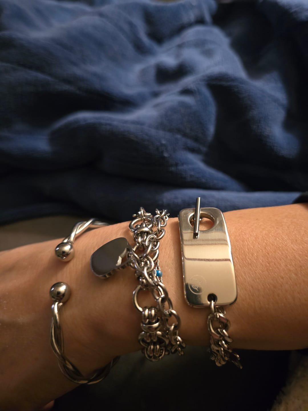 Customer photo review of Jaiden Stainless Steel Bracelet Stack