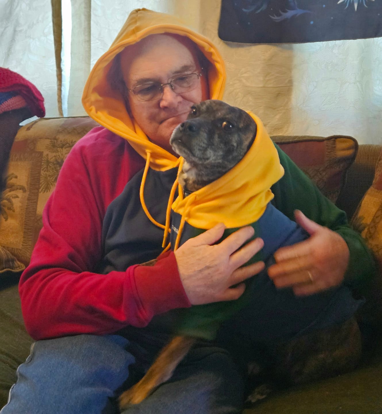Customer photo review of Primary Color Block Human Hoodie